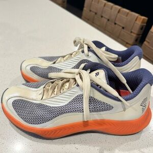 RAD  Women's Performance Sneakers - White, Blue, and Orange